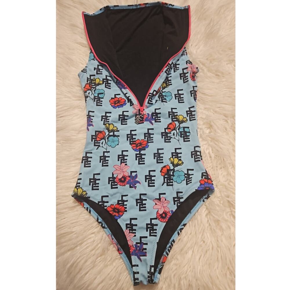 Ace Nayman Larina Monogram Zip-Front One-Piece Swimsuit Women’s - Picture 4 of 8